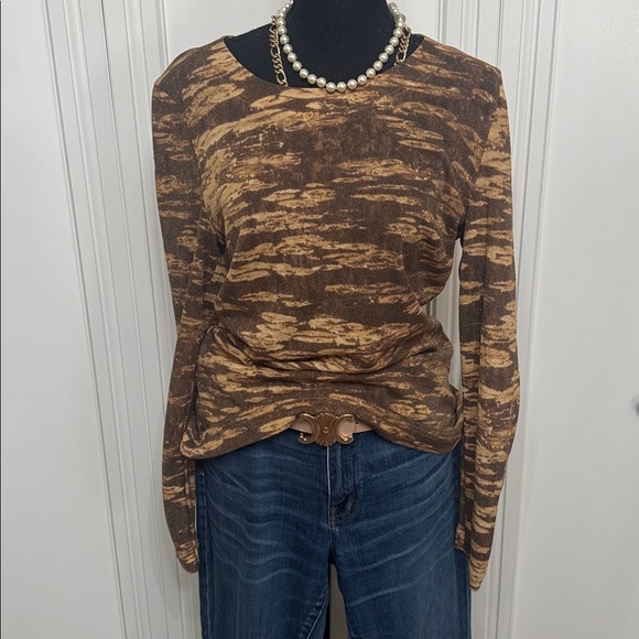 Escada Brown and Tan Knit Top - Picture 2 of 7